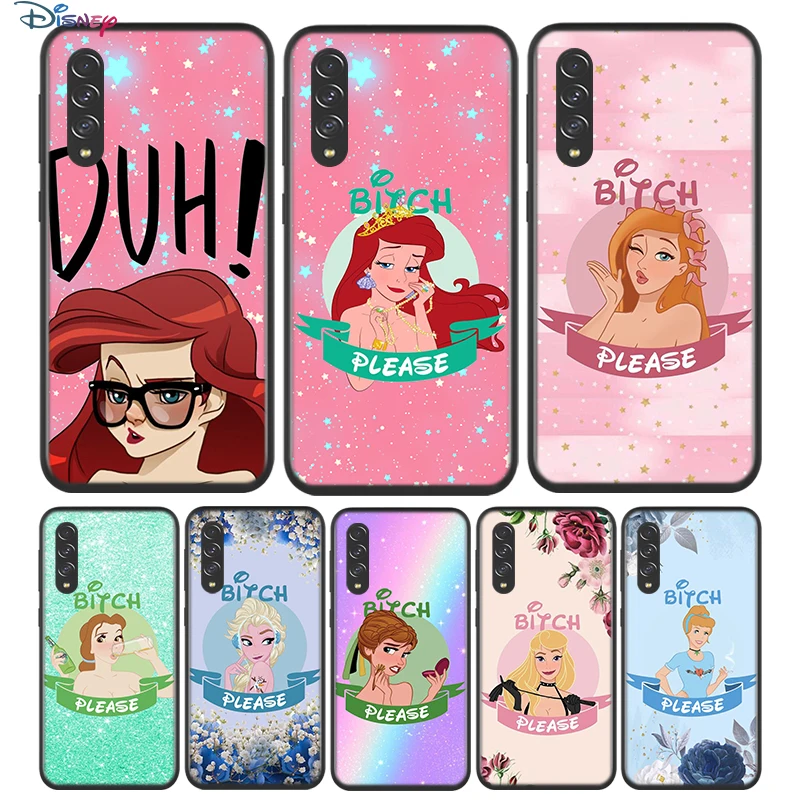

Black Soft Princess Cartoon For Samsung Galaxy A90 A80 A70 A70S A60 A50 A40 A30 A30S A20S A20E A10 A10E Phone Case
