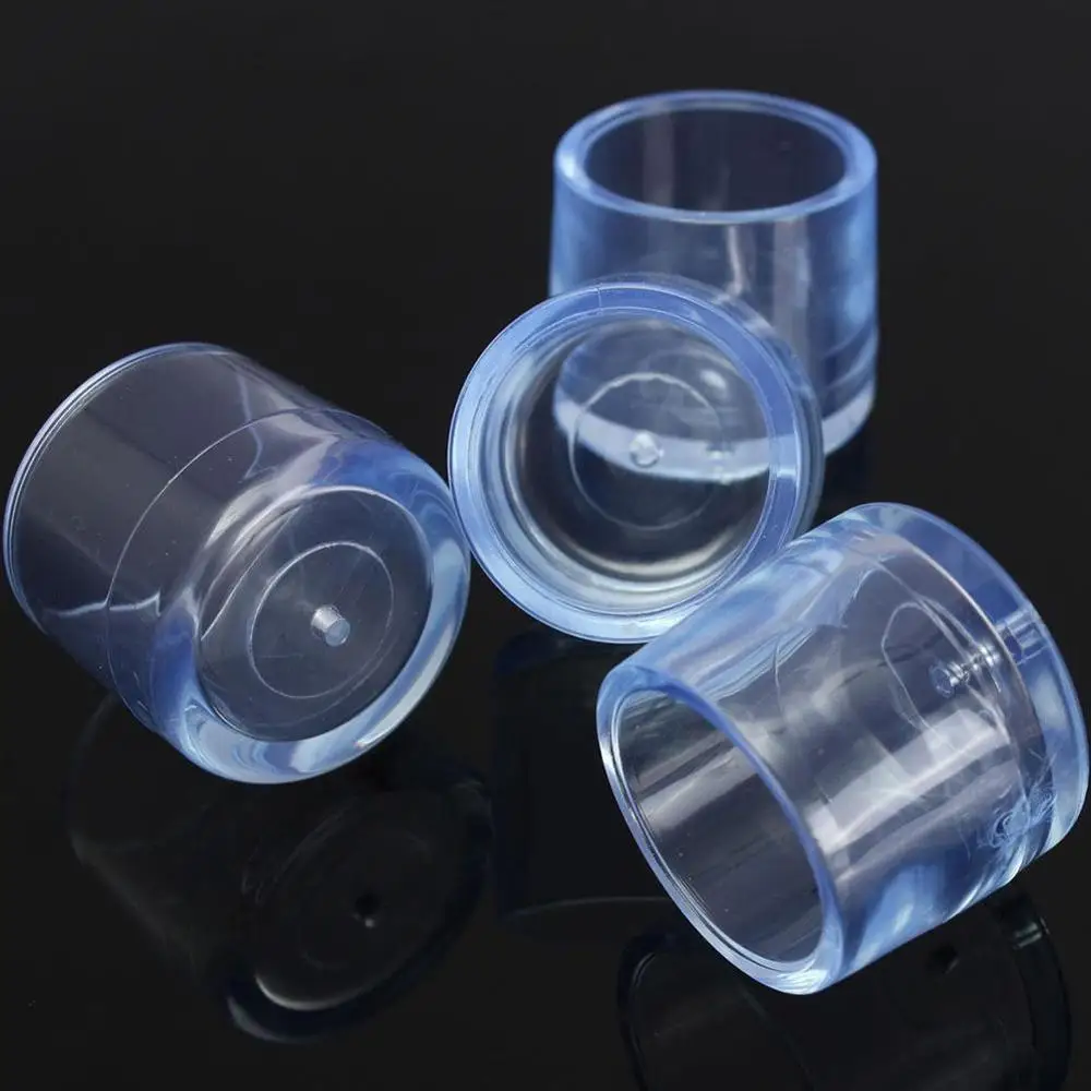 

4Pcs silicone Chair Leg socks Transparent square Table Decor pipe plugs Pads Cover hole furniture Home Feet Protector Floor T3B3