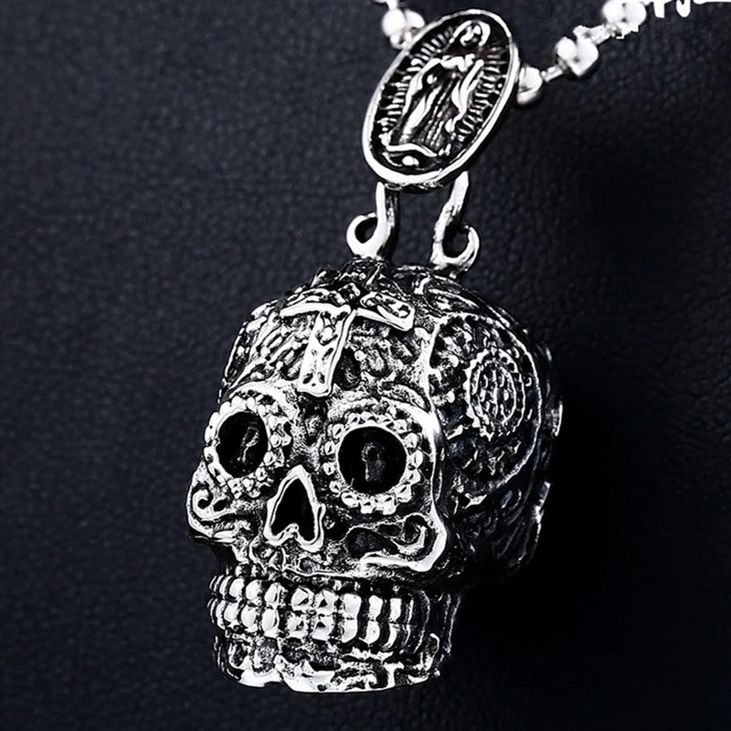 

Fashion Retro Exquisite Cross Skull Shape Men's Birthday Gift Necklace Wedding Anniversary Anniversary Jewelry Wholesale