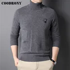 COODRONY брендовая мужская одежда Модный Зимний толстый свитер с высоким воротом мягкий теплый трикотаж 100% шерсть мериноса кашемировый пуловер C3147