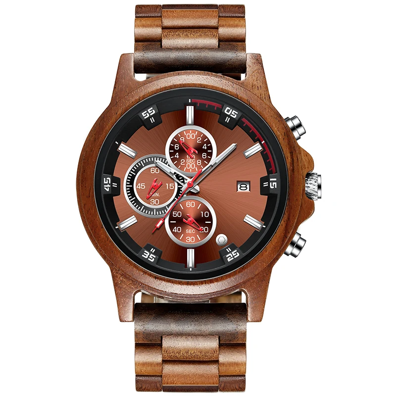 QW спортивные Быстрая доставка Горячая бамбуковая Марка хронограф оптовая