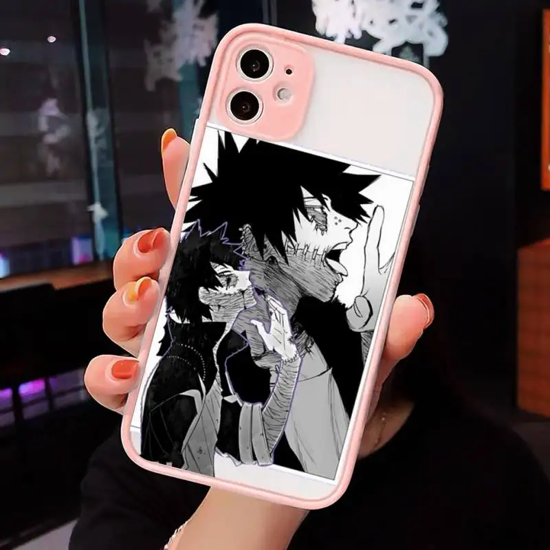 

My hero academia Phone Cases Matte transparent For Pink iPhone 12 Mini 11 Pro XR XS Max 7 8 Plus X Back Cover