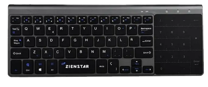 Spanish Zienstar 2,4G Беспроводная мини-клавиатура с тачпадом и Numpad для Windows PC, ноутбука, Ios pad, Smart tv, HTPC IP tv, Android Box - Цвет: Spanish