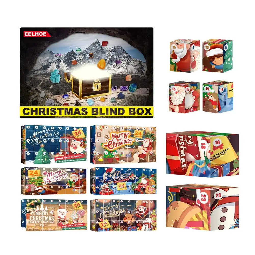 

24 Days Of Christmas Advent Calendar Specimen Collection Perfect Gift Christmas Advent Calendar Countdown Toy Set For Kids