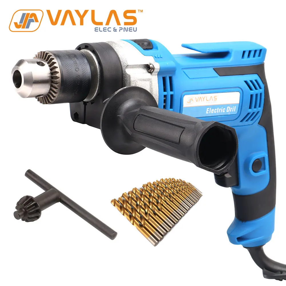 VAYLAS 220V электрическая Ударная дрель Мощность бурильного молотка с 19 шт. Круглый