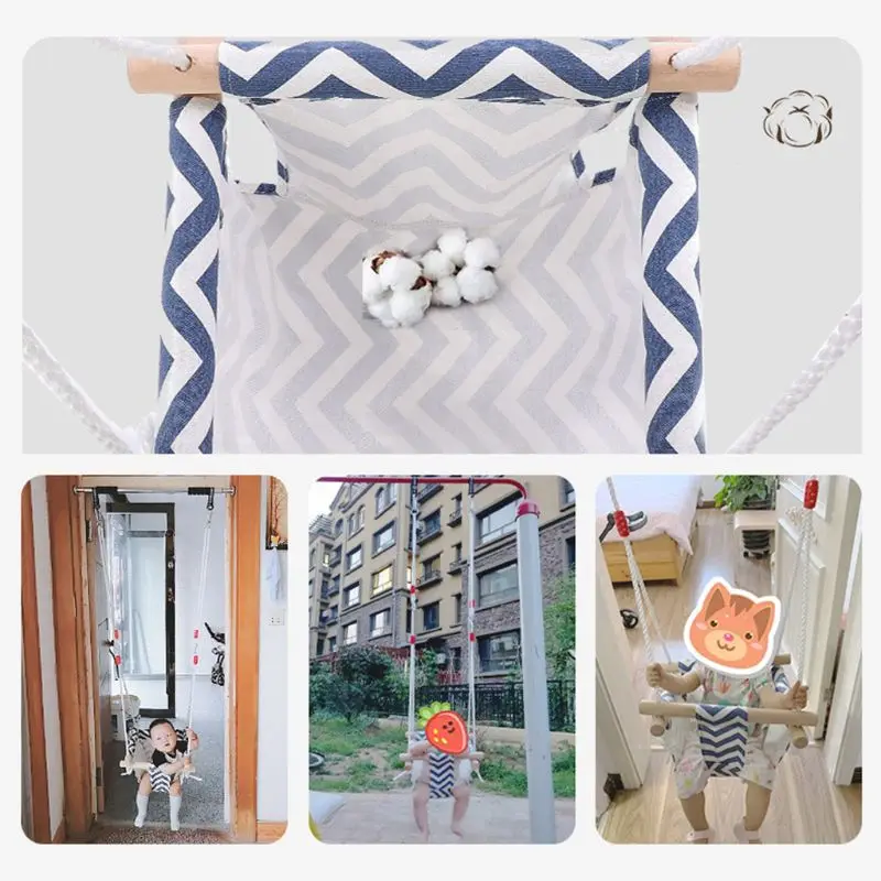 

Baby Swing Hammock Seat Safety Hanging Chair Swinging Basket Kindergarten Toy Q6PD