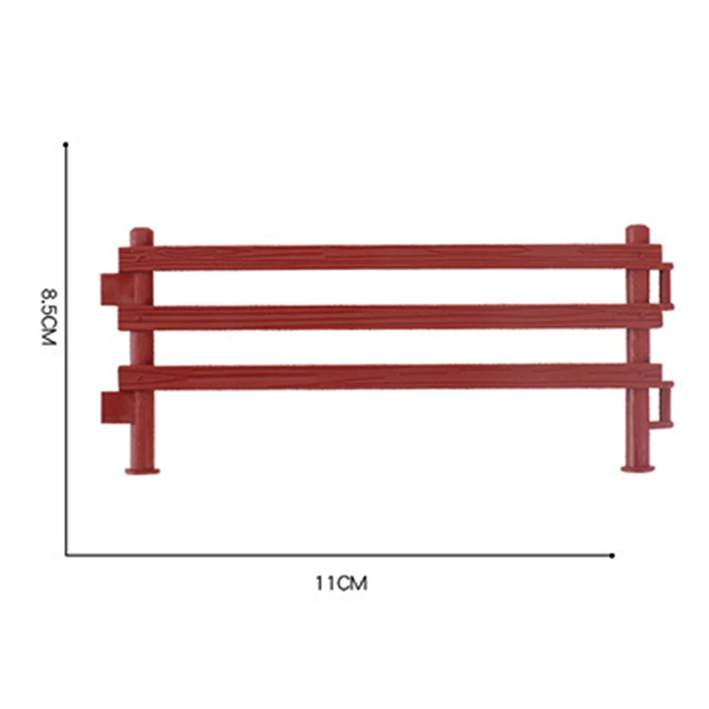 

Miniature Horse Stable Fence Model Kit for Farm Animals Horses Figurines