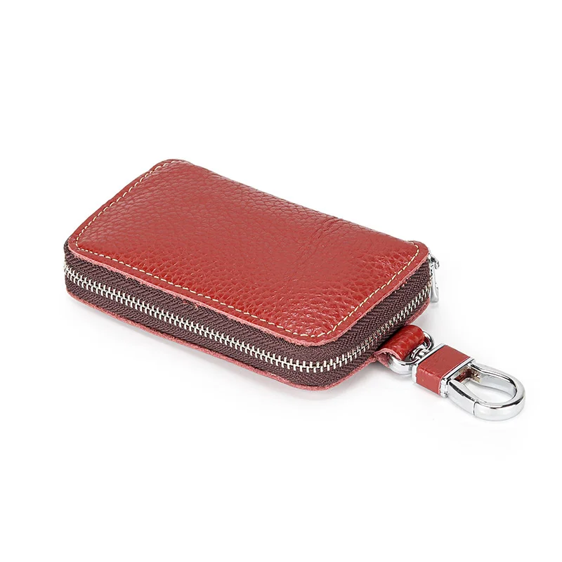 

Key Fashion Female Case Genuine Leather Clutch Bags Luxury Designer Multifunctional Coin Purses Zipper Wallets Carteras Cuzdan