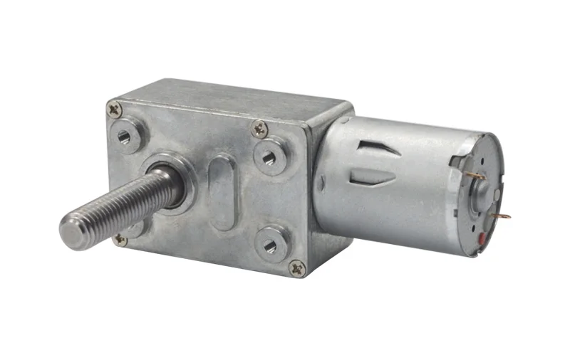 High Torque Worm Gear Motor 8mm*33mm Output Screw Shaft with Flange DC 6v 12v 24v 2RPM to 150 RPM Metal Gearmotors | Обустройство
