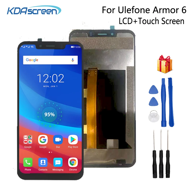 

Оригинальный ЖК-дисплей для Ulefone Armor 6, дисплей с сенсорным экраном в сборе, 6,2 дюйма, запасная часть для Ulefone Armor 6 6E, экран, ЖК-дисплей