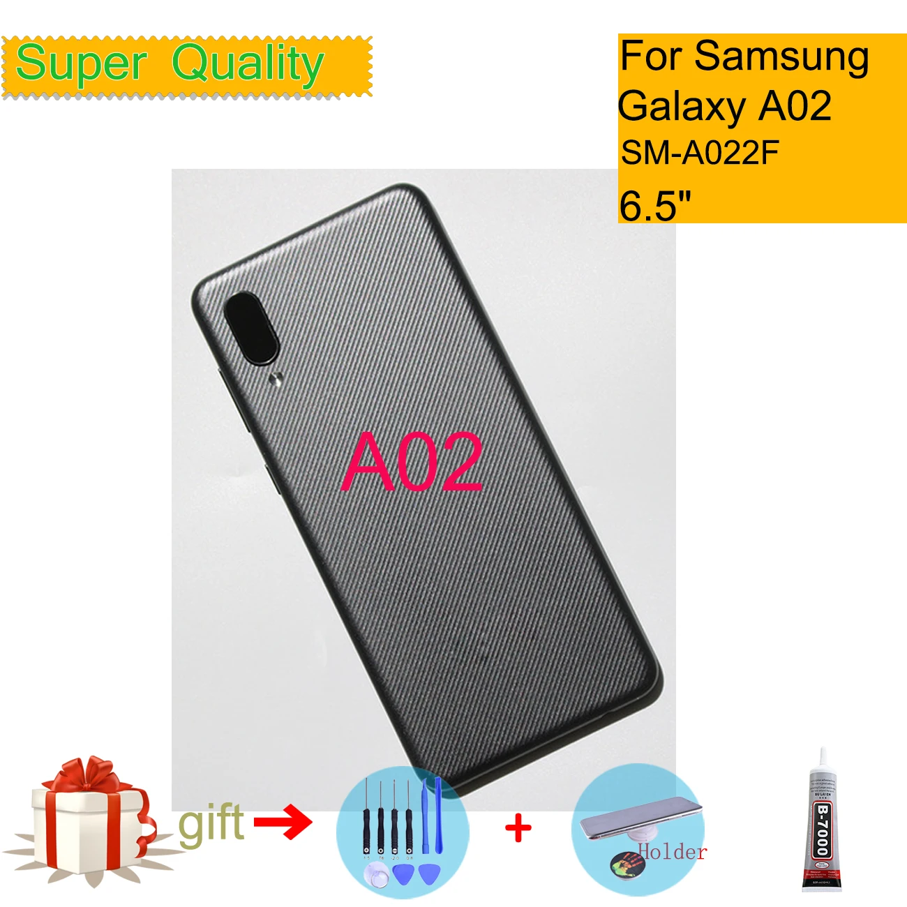 For Samsung Galaxy A02 A022 A022F SM-A022F Housing Back Cover Case Rear Battery Door Chassis Housing Replacement back housing for iphone 5 5s back battery cover housing case for iphone se middle chassis body replacement camera lens imei