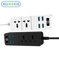 universal power strip multiprise socket adapter 4 usb charger euuk plug 2m extension cord outlets line filter for home office