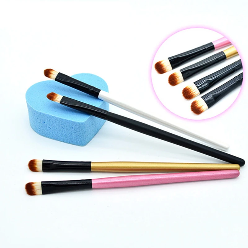 1 шт. многоцветная плоская наклонная кисть для бровей подводка глаз тени век