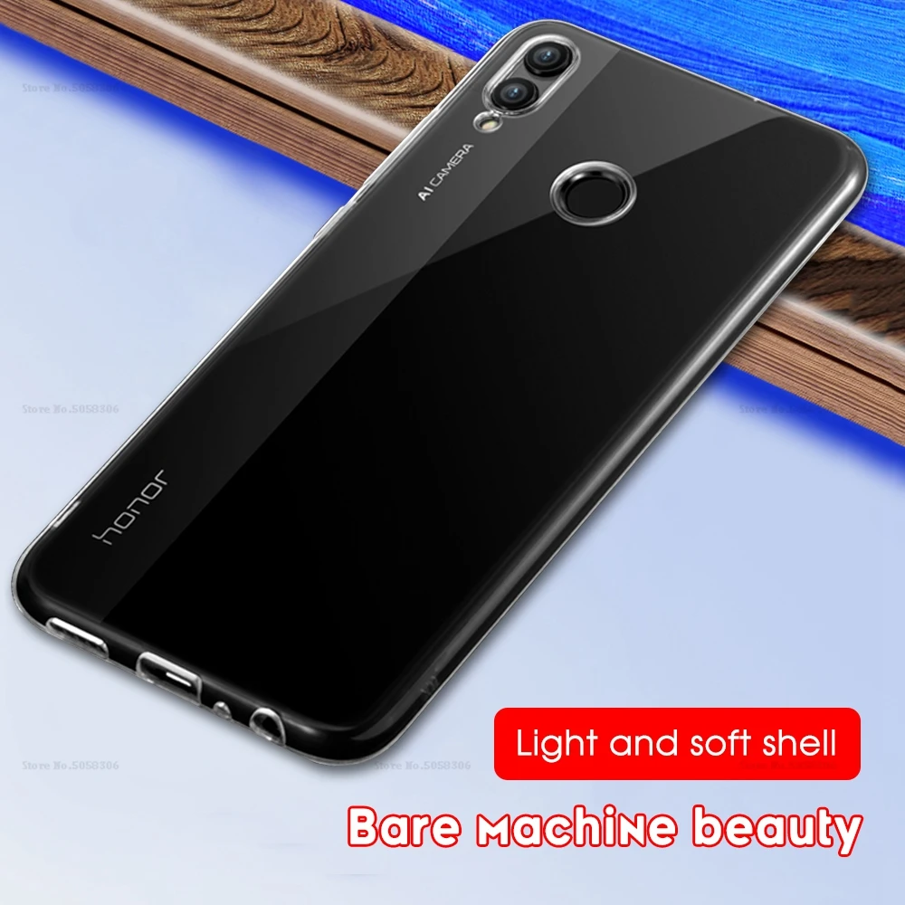 Прозрачный чехол для Honor 8X мягкий силиконовый из ТПУ защитный прозрачный Huawei P30 P20