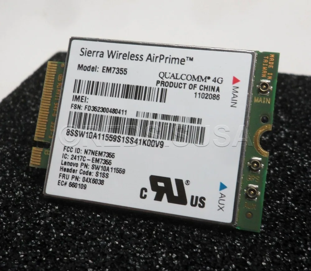 Беспроводная карта адаптера для Lenovo ThinkPad X1 Carbon Wireless WWAN SIE Mdl EM7355 gobi5000 gobi 5000 M.2 3FF 04X6038
