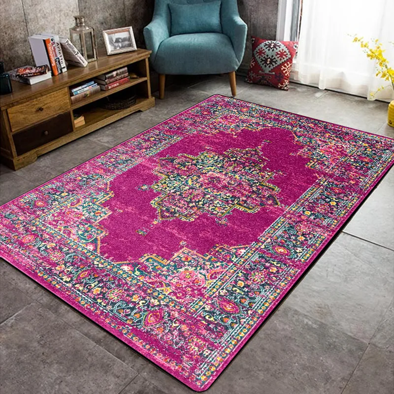 

Retro Persian National Style Carpets For Living Room Bedroom Large Area Rugs 3D Printing Big Floor Mats Home Carpet Table Coffee