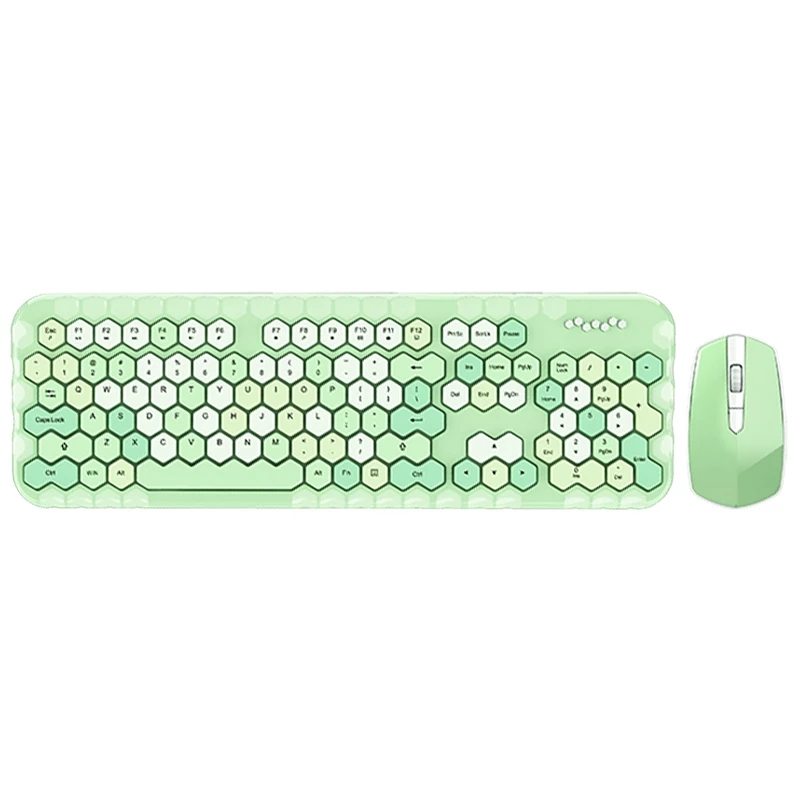 

Wireless Keyboard and Mouse 2.4GHz Color Lipstick Keyboard 104 Keys for Windows XP / Win7 / Win8 / Win10