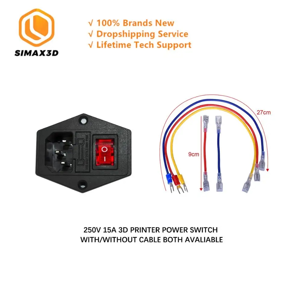 SIMAX3D 15A 250V кулисный переключатель Мощность разъем входной модульный Штепсель 5A
