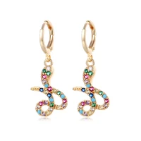 fashion snake earrings for women 18k gold plated copper snake dangle earrings korean fashion drop earrings wholesale
