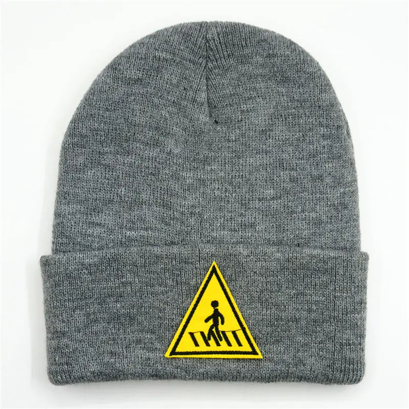 

2020 Road Embroidery Thicken Knitted Hat Winter Warm Hat Skullies Cap Beanie Hat for Men and Women 164