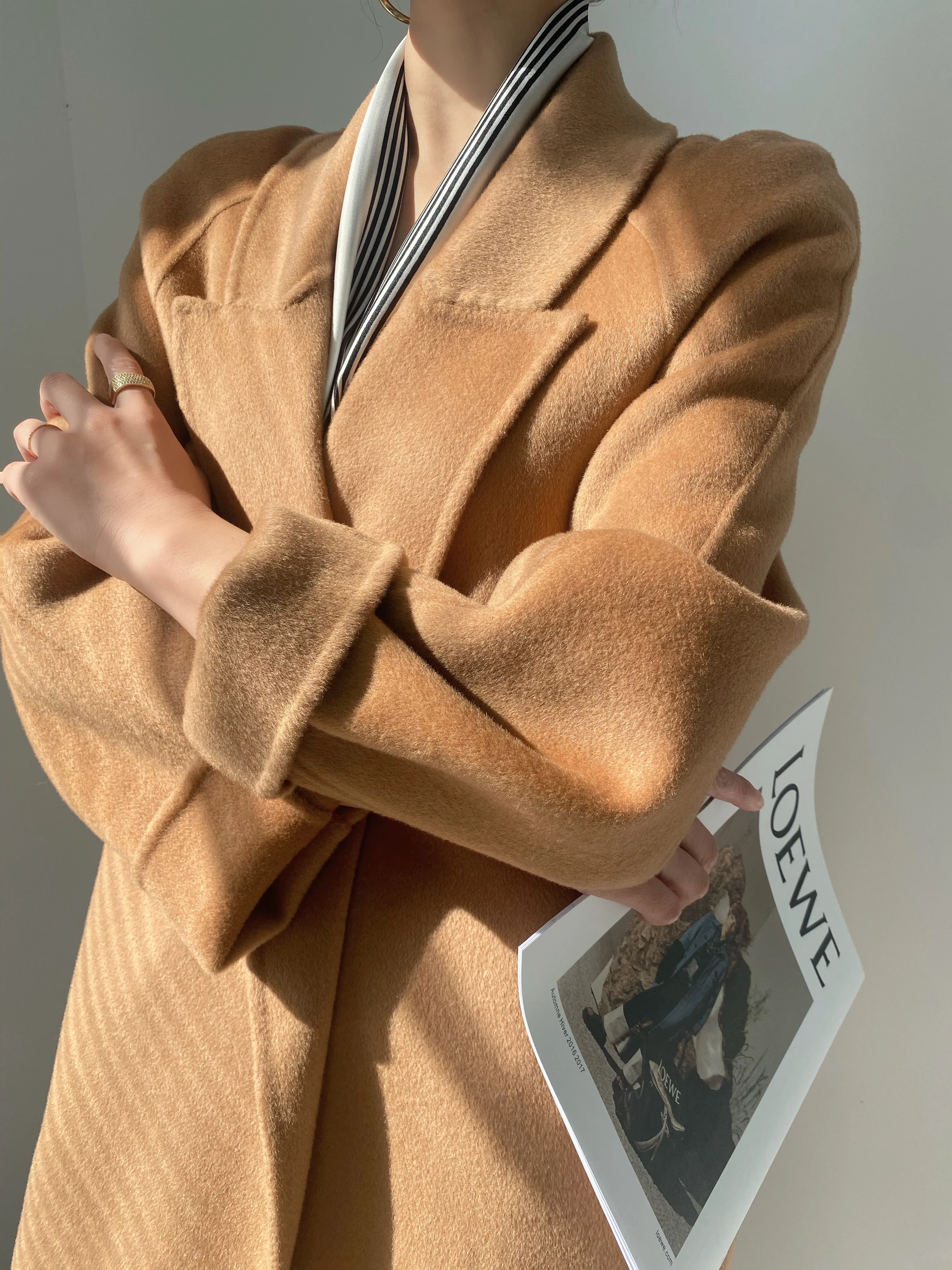 

Очень благородное длинное двустороннее шерстяное пальто, женская новая осенне-зимняя шерстяная одежда, теплое пальто