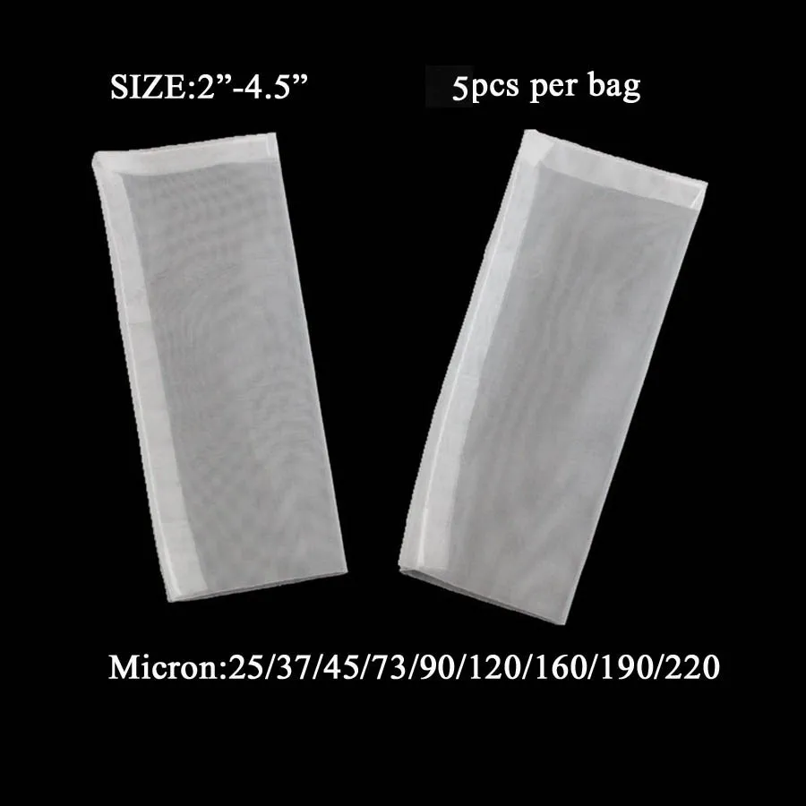 5 шт. 2 ”х4. 5" 25/37/45/73/90/120/160 микрон запечатывания/швейная машина нейлон фильтры из канифоли мешки сетки канифоли извлечения фильтр пресс-мешок 9