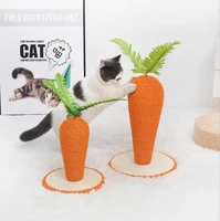 new fashion carrot pet cat scratching board carrot shape toys strong sisal post for grinding claws pet cat toy cat scratcher