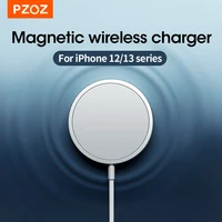 pzoz magnetic wireless chargers for iphone 13 12 pro max 11 xs x pd fast charging for airpods pro wireless usb c 15w charger