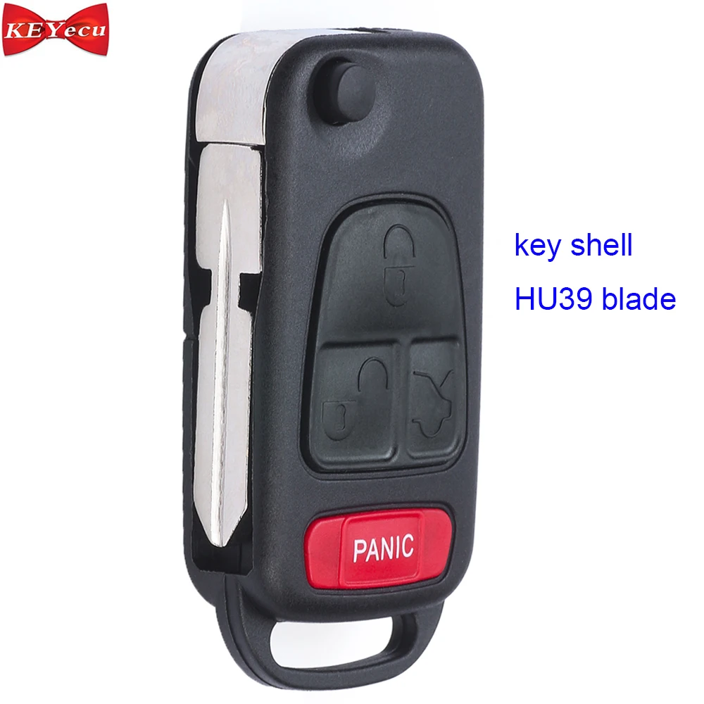 KEYECU для Mercedes Benz ML M S CL удаленный Автомобильный ключ оболочка чехол Брелок 4 кнопки