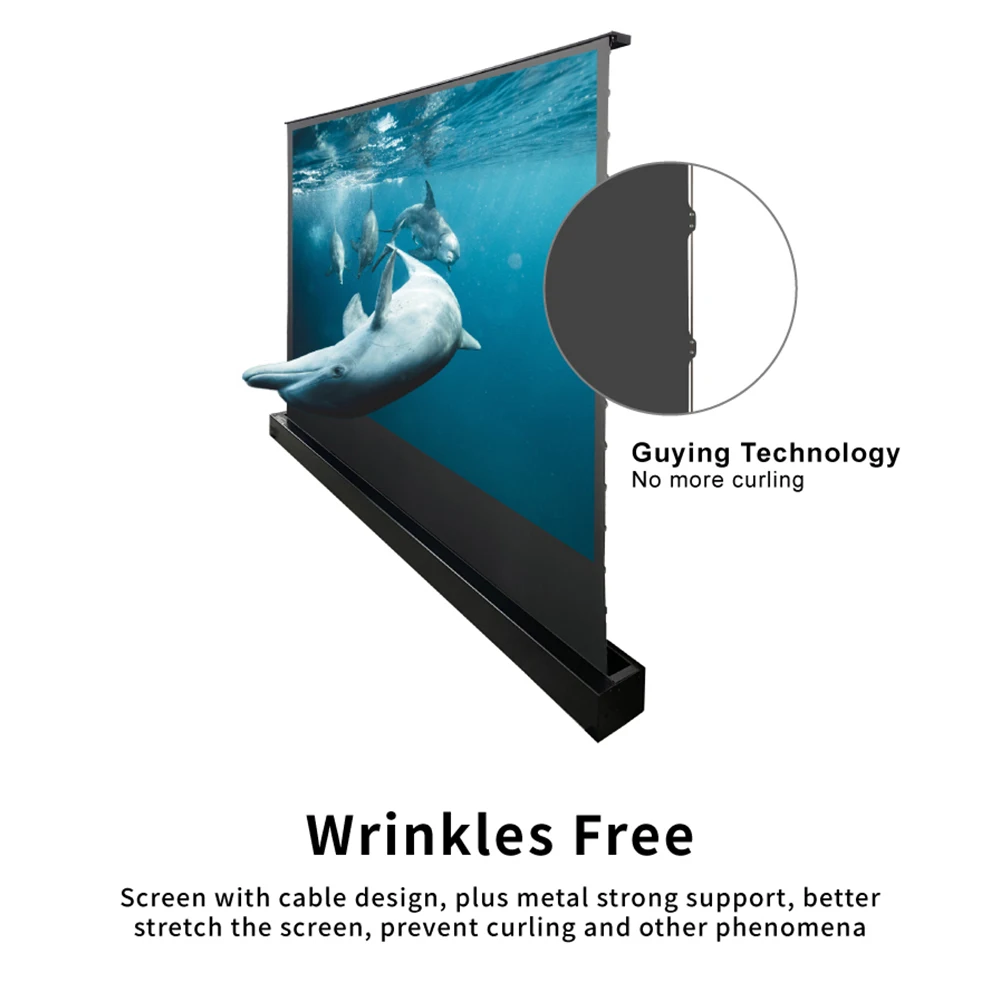 VIVIDSTORM 120 дюймовый S Электрический язычок с натягиваемым роликовым экраном