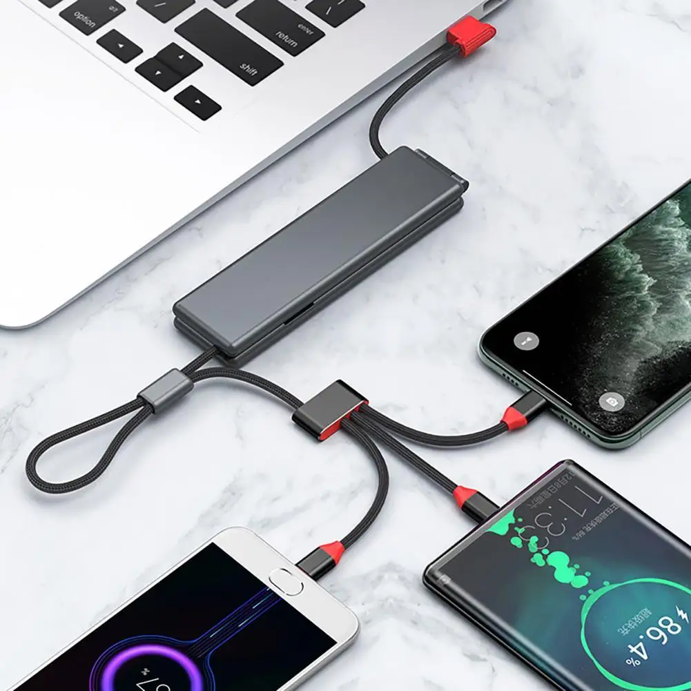 

USB-кабель 3 в 1 для передачи данных и быстрой зарядки