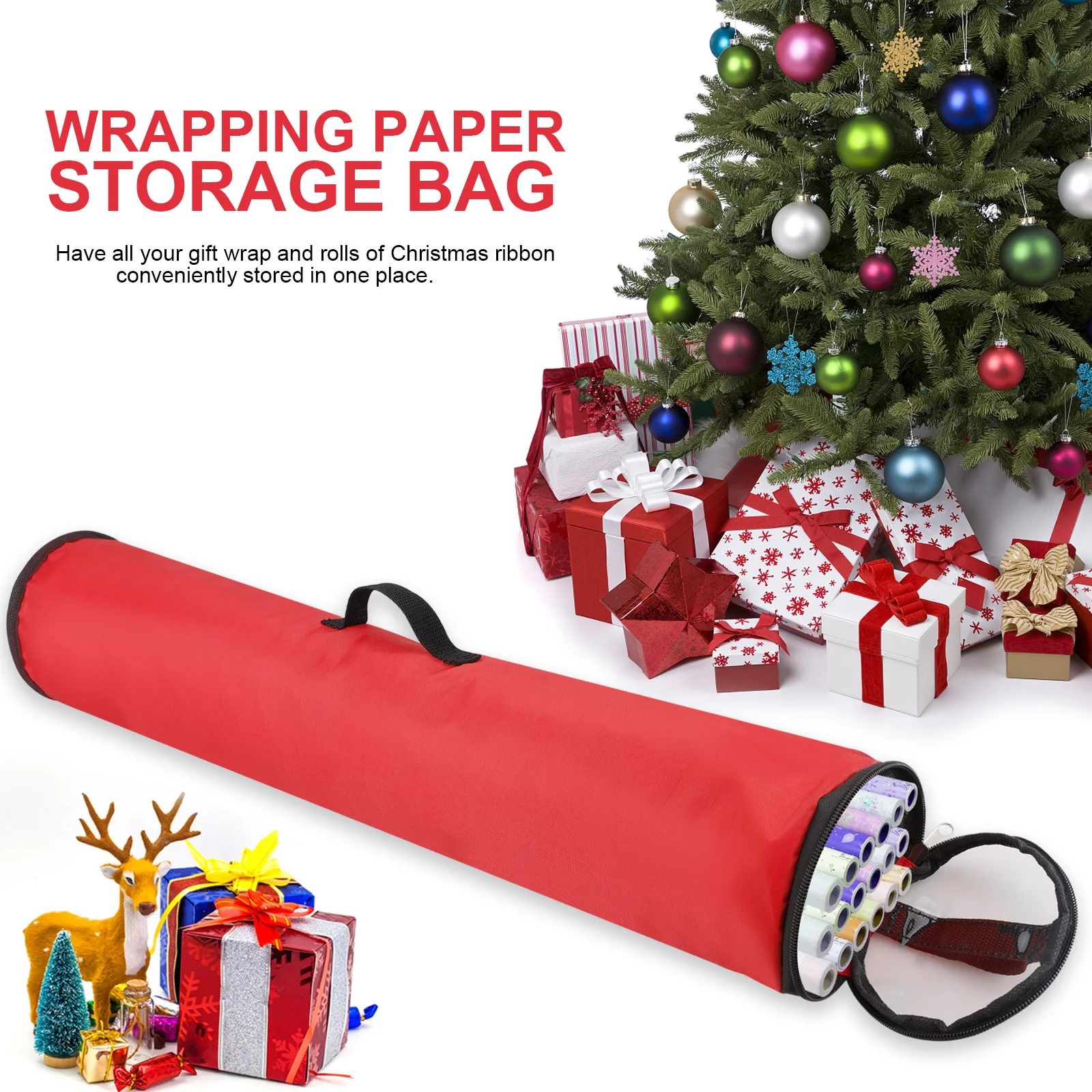 

Bag Storage Bag Paper Rolls Storage Bag Paper Rolls Storage Dust-proof Christmas Portable Lightweight Wrap Storage Organizer