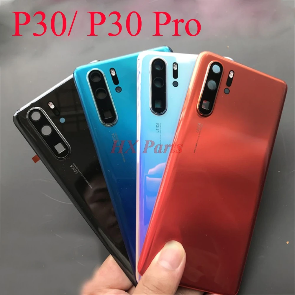

Задняя крышка корпуса чехлы для Huawei P30 Pro задняя крышка батарейного отсека стекло с объективом камеры Ремонт для Huawei P30 дома оболочка детали