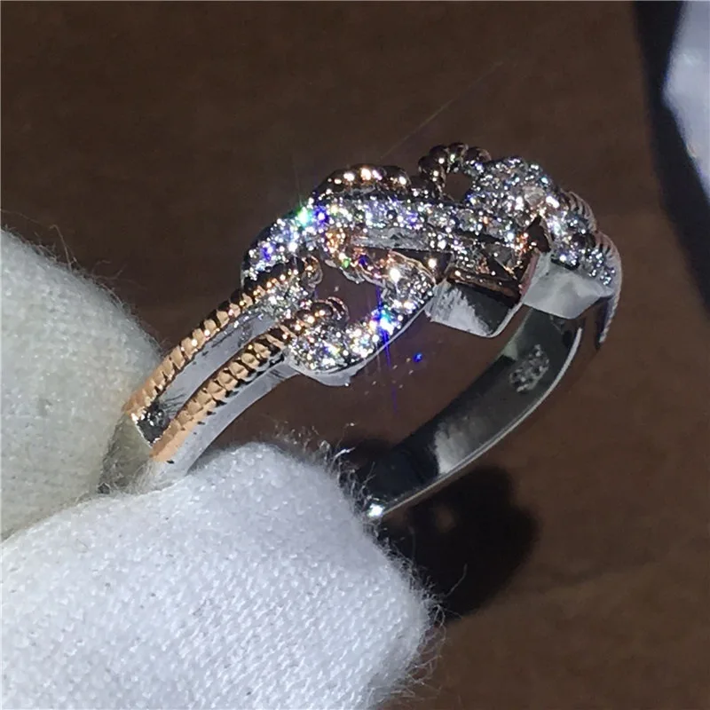 Женское кольцо из розового золота HNSP ювелирный подарок на палец|Кольца| |