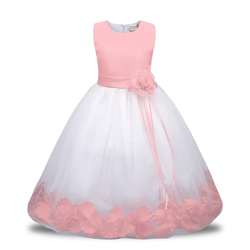 

Summer Girls Petal Sleeveless Dress Baby Toddler Princess Dress Flower Full Moon Puffy Dress