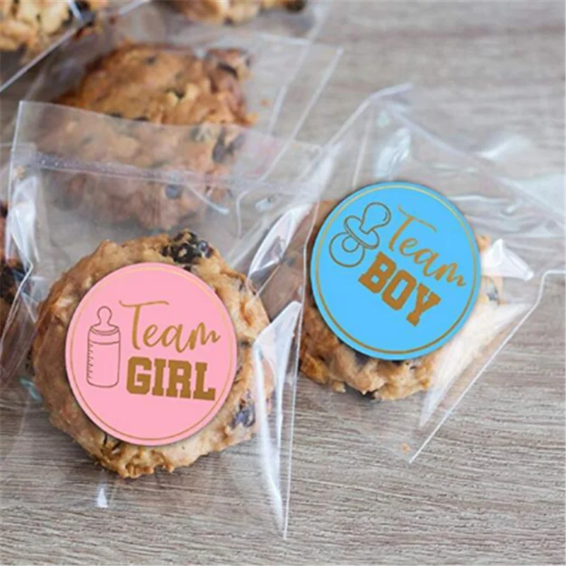 20 штук Baby Shower Пол раскрыть Team девушки команда мальчик Стикеры Happy предметы для