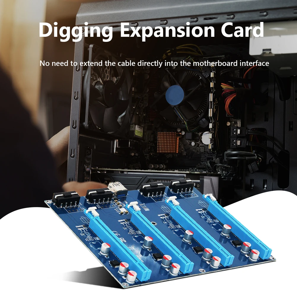 pcie 1x до 4 pcie 16x адаптер pci express райзер карт