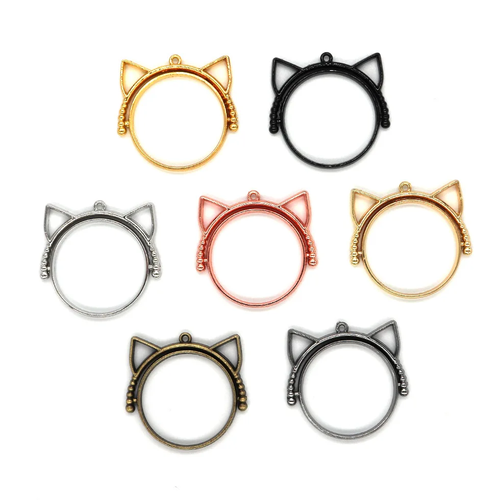 5 шт./лот Diy аксессуары капельная вращающаяся рамка из сплава 25 мм кристальная