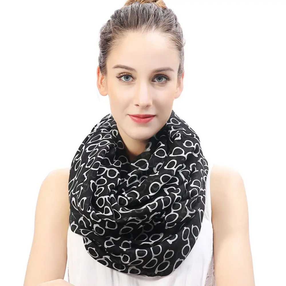 Солнцезащитные очки с принтом женские бесконечный круглый шарф мягкие легкие |