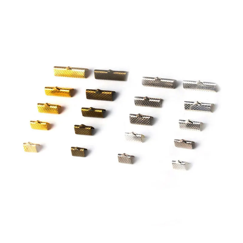 100 ленточный зажим шнур обжим Концевая крышка наконечник ожерелье браслет