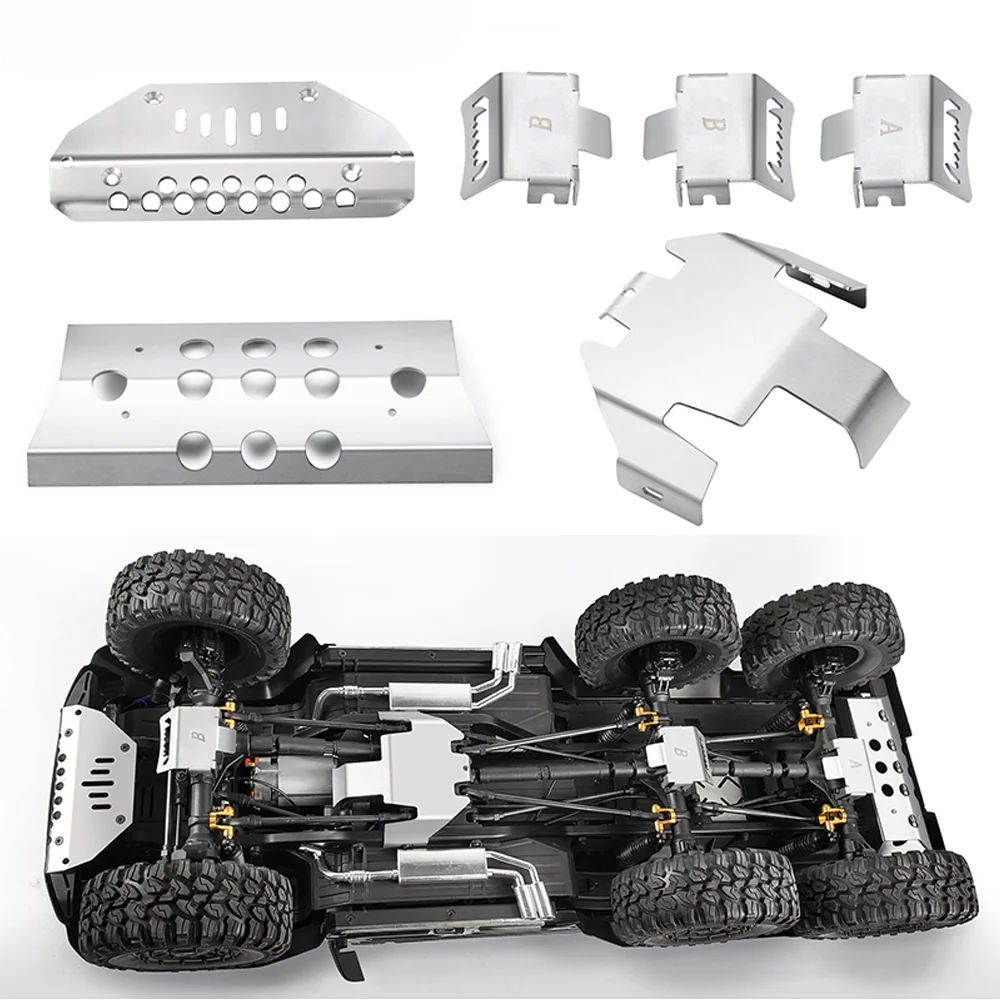 

RC track type axial SCX10 III shaft protector chassis armor antiskid plate AXI03007 upgrade parts 5PCS stainless steel