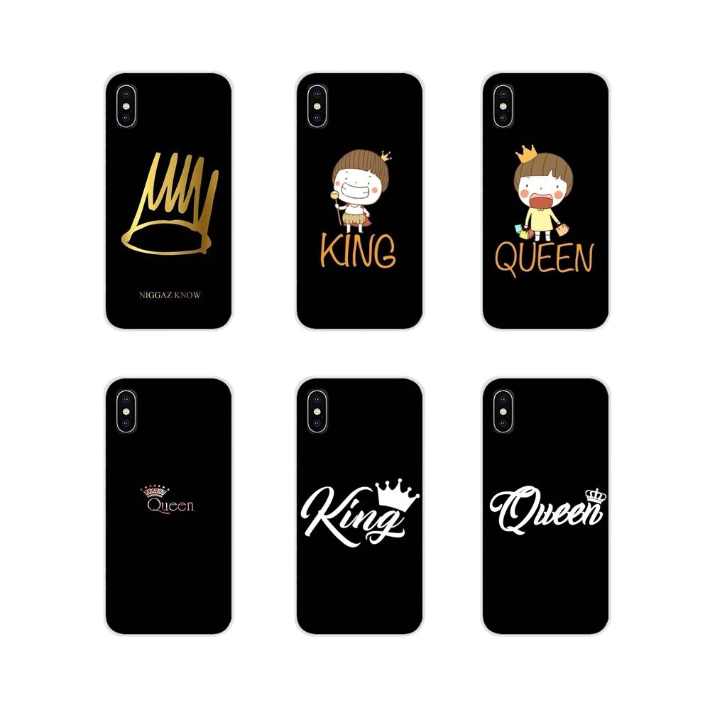 Аксессуары чехлы для телефонов King Queen пара Motorola Moto X4 E4 E5 G5 G5S G6 Z Z2 Z3 G G2 G3 C Play