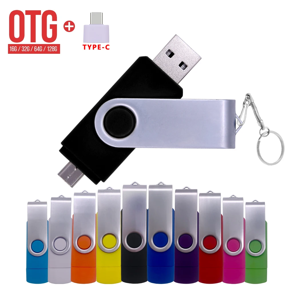 Вращающийся Смарт флеш накопитель USB OTG 2 0 64 ГБ 32 16 8 4 Гб флешка карта памяти Android