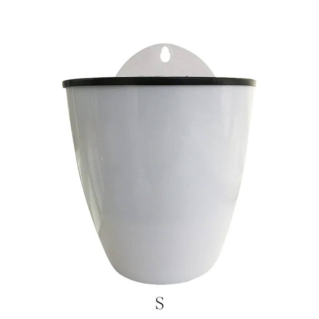 Ленивый пластиковый самополивающийся цветочный горшок комнатный зеленый для