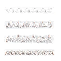 4pcs cookie cutter embosser stamp cream cake tool letter alphabet sticky decorating christmas fondant biscuit baking sugar craft
