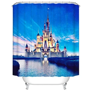 Мультфильм Животные Фламинго собака Кровавый отпечаток руки Ванна Душ Шторы Водонепроницаемый Ванна Шторы s для Ванная комната Ванна купальная крышка