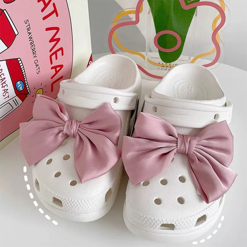Лидер продаж стильная Пряжка для обуви с бантом-бабочкой Кроксы подвески