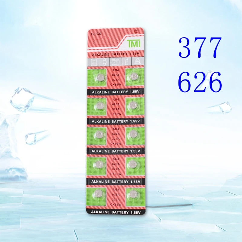 10 шт. 377 батарея AG4 LR626 626 1 55 в sr626sw щелочные часы кнопка ячейка монета для часов