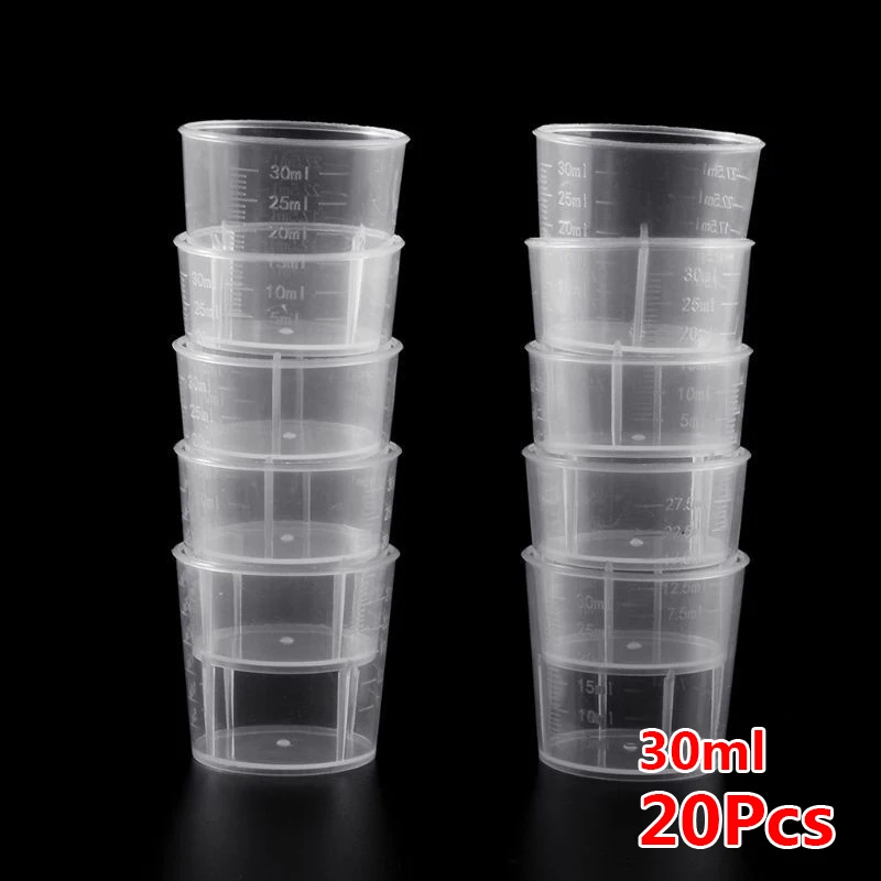 

Laboratory Medicine Measure Cup Liquid Experiment Container Plastic Holder 20pcs