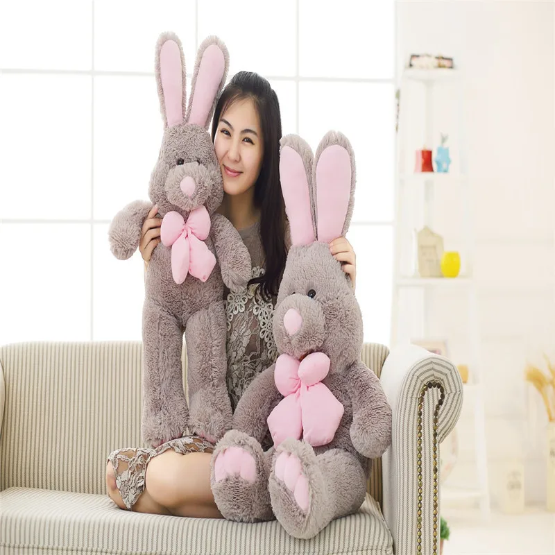 

Giant Cute Costco American Big Rabbit Stuffed Bunny Dolls Plush Toy America Rabbit Animal with Long Ears Toys for Children Girls